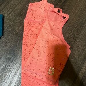 Coral Athletic Tank Top and Leggings Set